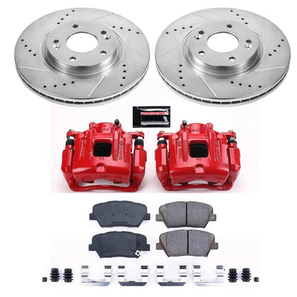 PowerStop Power Stop 10-12 Hyundai Santa Fe Z23 Evolution Kit w/ Calipers - Front KC5926