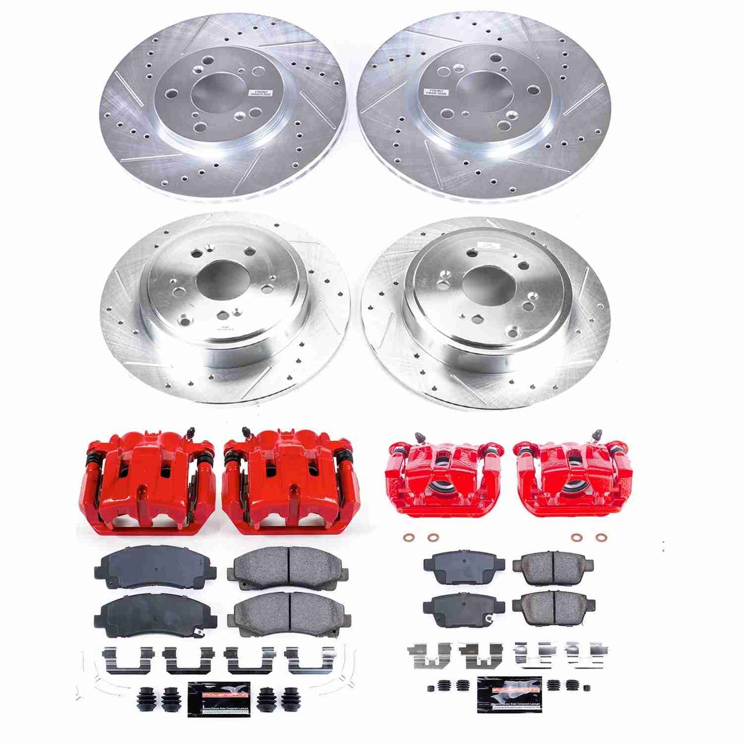 PowerStop Power Stop 12-14 Honda Ridgeline Z23 Evolution Kit w/ Calipers - Front and Rear KC5940