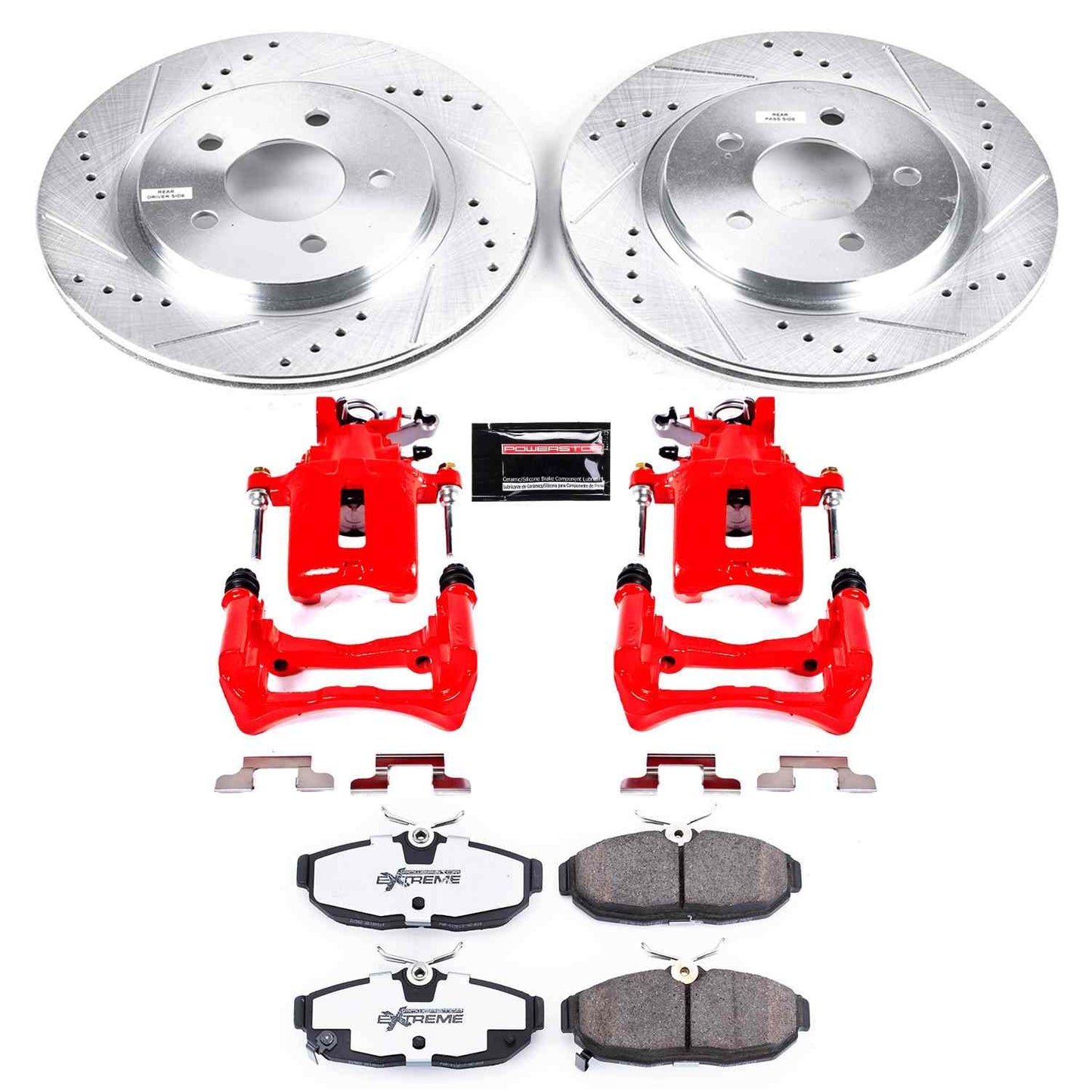 PowerStop Power Stop 2012 Ford Mustang Rear Z26 Street Warrior Brake Kit w/Calipers KC5941-26