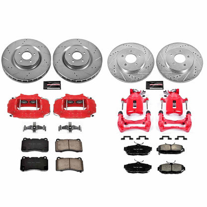 PowerStop Power Stop 2012 Ford Mustang Z23 Evolution Kit w/ Calipers - Front and Rear KC5942