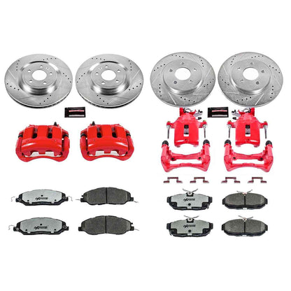 PowerStop Power Stop 11-14 Ford Mustang Z26 Street Kit w/ Calipers - Front and Rear KC5943-26