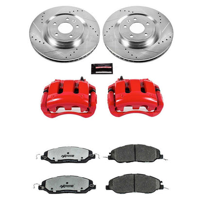 PowerStop Power Stop 11-14 Ford Mustang Front Z26 Street Warrior Brake Kit w/Calipers KC5944-26