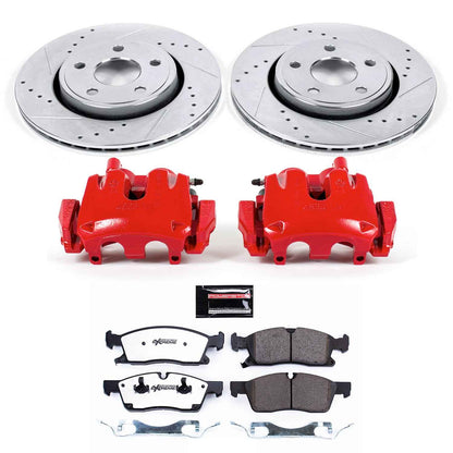 PowerStop Power Stop 11-17 Dodge Durango Front Z36 Truck & Tow Brake Kit w/Calipers KC5951-36