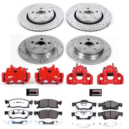 PowerStop Power Stop 11-17 Dodge Durango Z36 Truck and Tow Kit w/ Calipers - Front and Rear KC5952-36