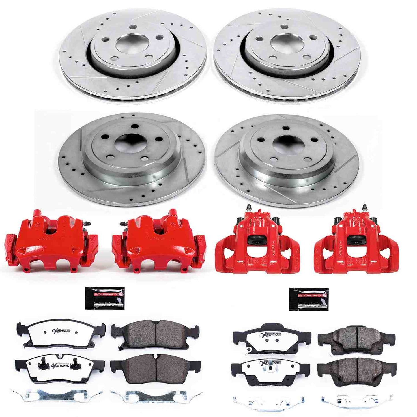 PowerStop Power Stop 11-17 Dodge Durango Z36 Truck and Tow Kit w/ Calipers - Front and Rear KC5952-36