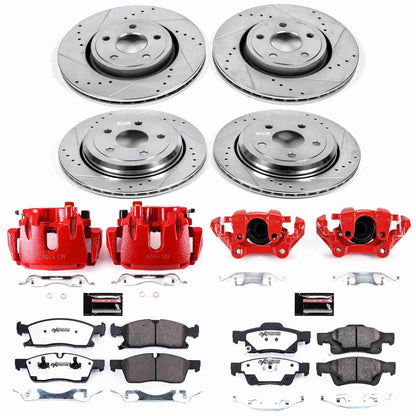PowerStop Power Stop 11-17 Dodge Durango Z36 Truck and Tow Kit w/ Calipers - Front and Rear KC5955-36