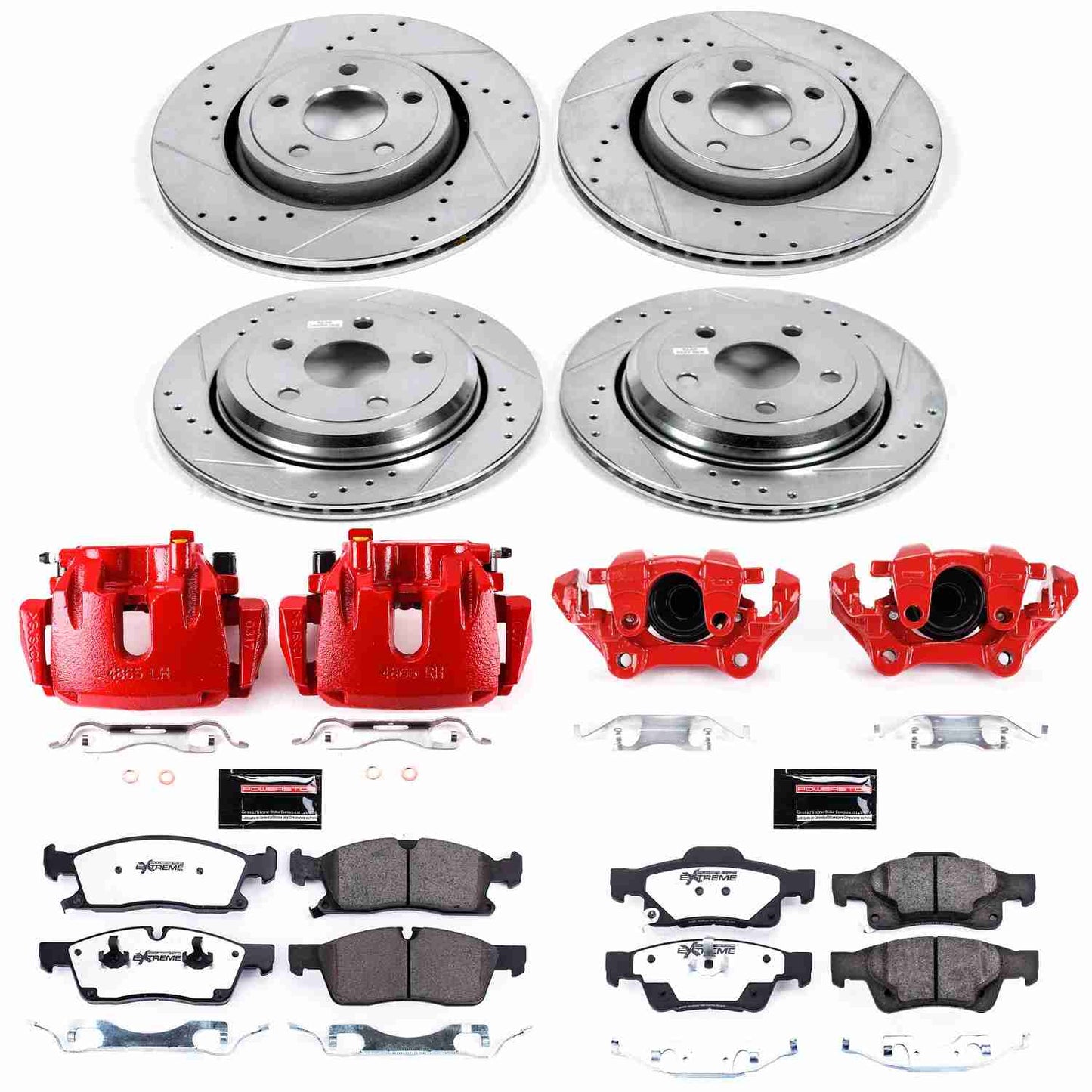 PowerStop Power Stop 11-17 Dodge Durango Z36 Truck and Tow Kit w/ Calipers - Front and Rear KC5955-36