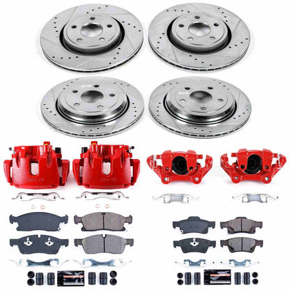 PowerStop Power Stop 11-17 Dodge Durango Z23 Evolution Kit w/ Calipers - Front and Rear KC5955