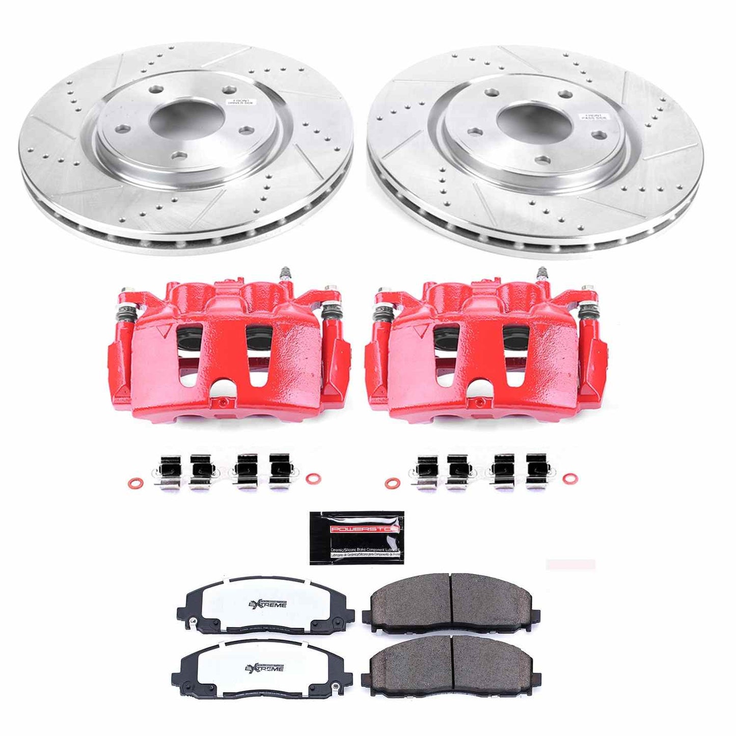 PowerStop Power Stop 2017 Chrysler Pacifica Front Z36 Truck & Tow Brake Kit w/Calipers KC5959-36