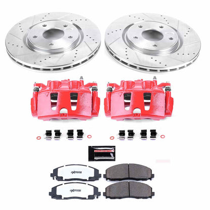 PowerStop Power Stop 2017 Chrysler Pacifica Front Z36 Truck & Tow Brake Kit w/Calipers KC5959-36
