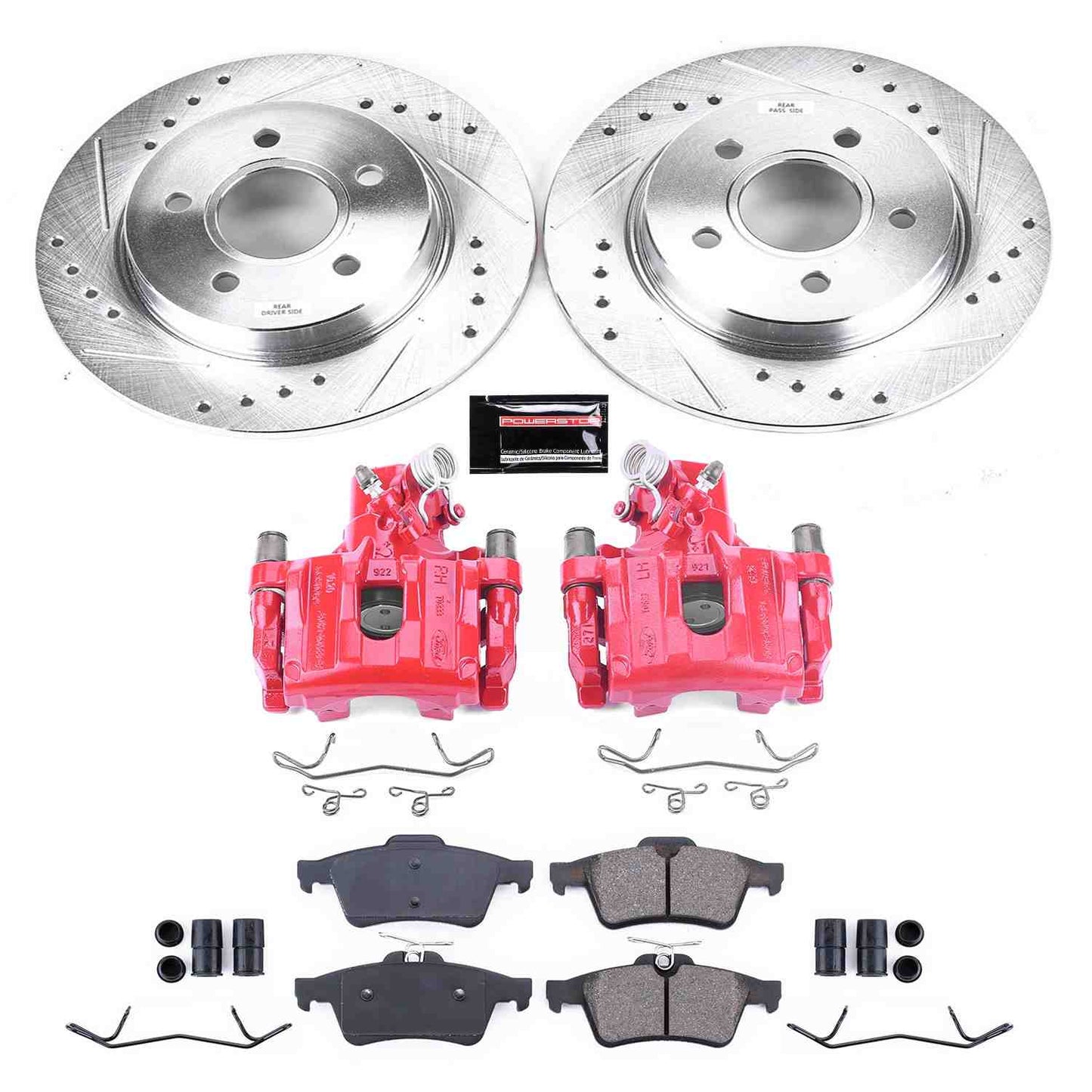 PowerStop Power Stop 12-18 Ford Focus Z23 Evolution Kit w/ Calipers - Rear KC5975