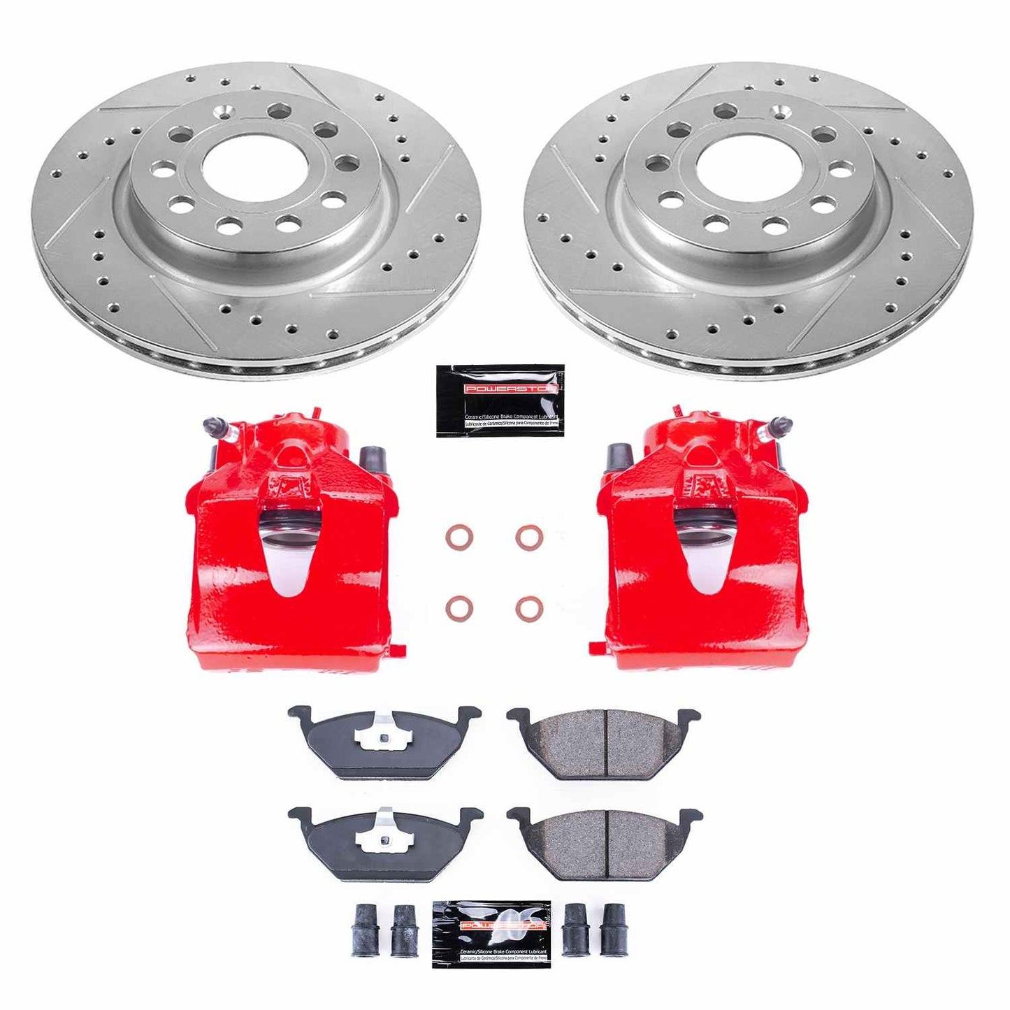 PowerStop Power Stop 11-15 Volkswagen Jetta Z23 Evolution Kit w/ Calipers - Front KC6041