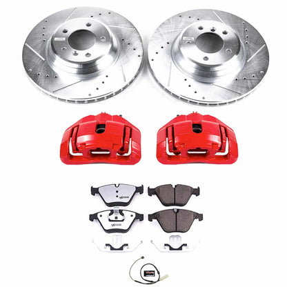 PowerStop Power Stop 2011 BMW 335d Front Z26 Street Warrior Brake Kit w/Calipers KC6055-26