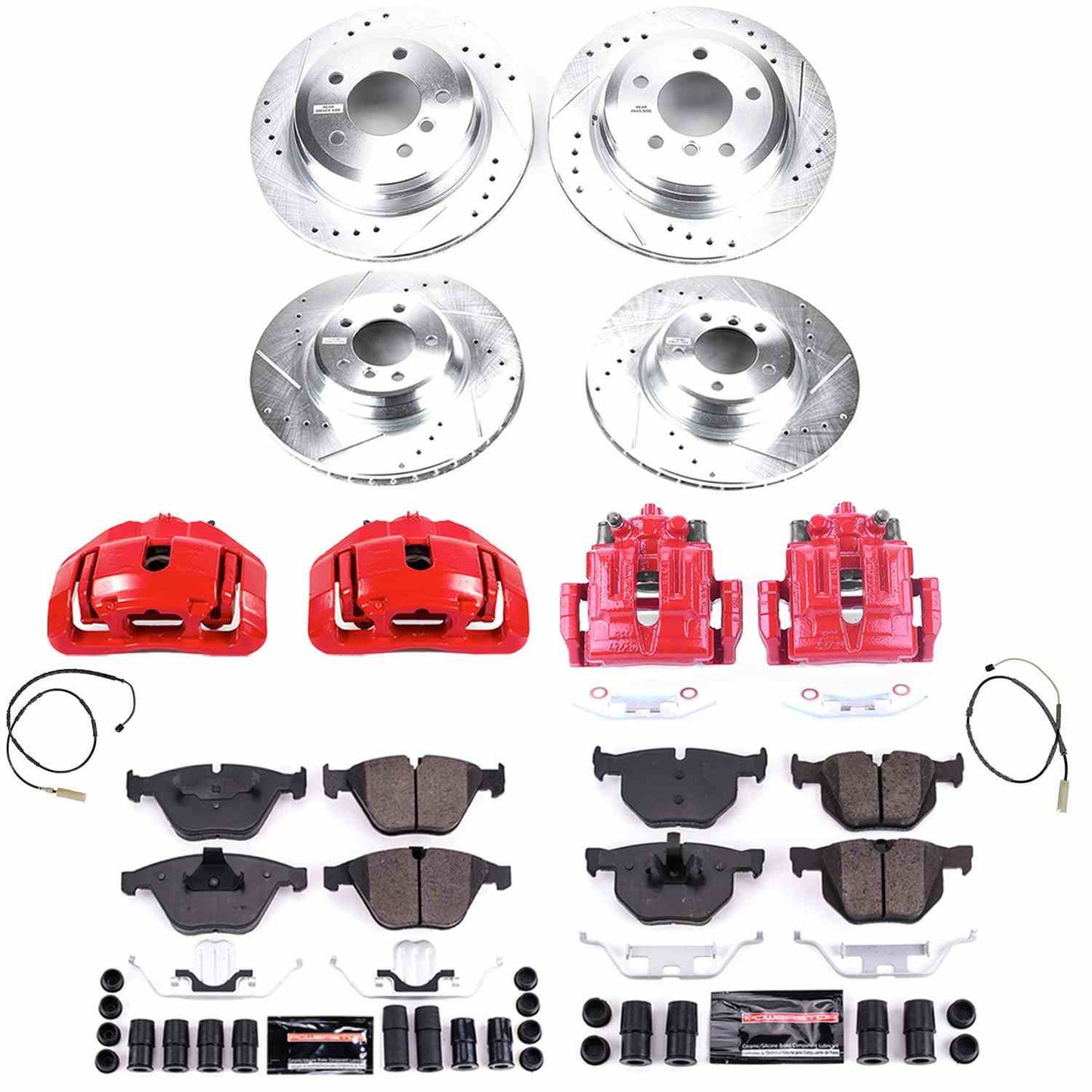 PowerStop Power Stop 11-13 BMW 335i xDrive Z23 Evolution Kit w/ Calipers - Front and Rear KC6059