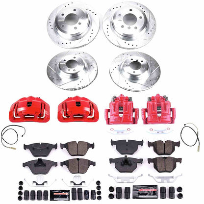 PowerStop Power Stop 11-13 BMW 335i xDrive Z23 Evolution Kit w/ Calipers - Front and Rear KC6059