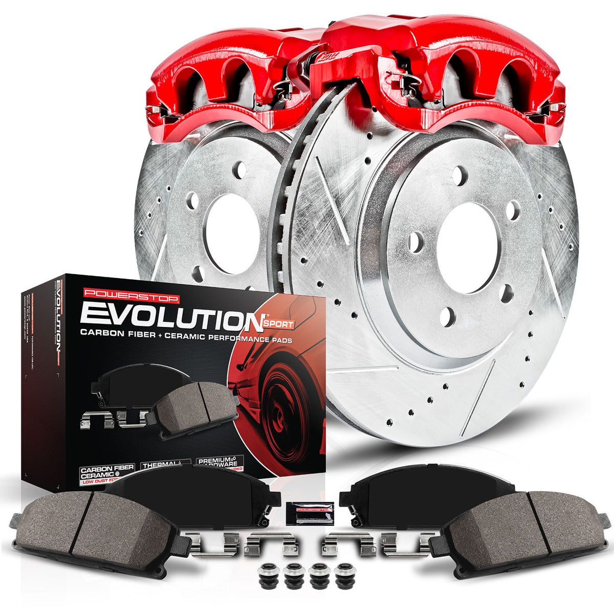 PowerStop Power Stop 07-10 Mini Cooper Z23 Evolution Kit w/ Calipers - Front KC6066