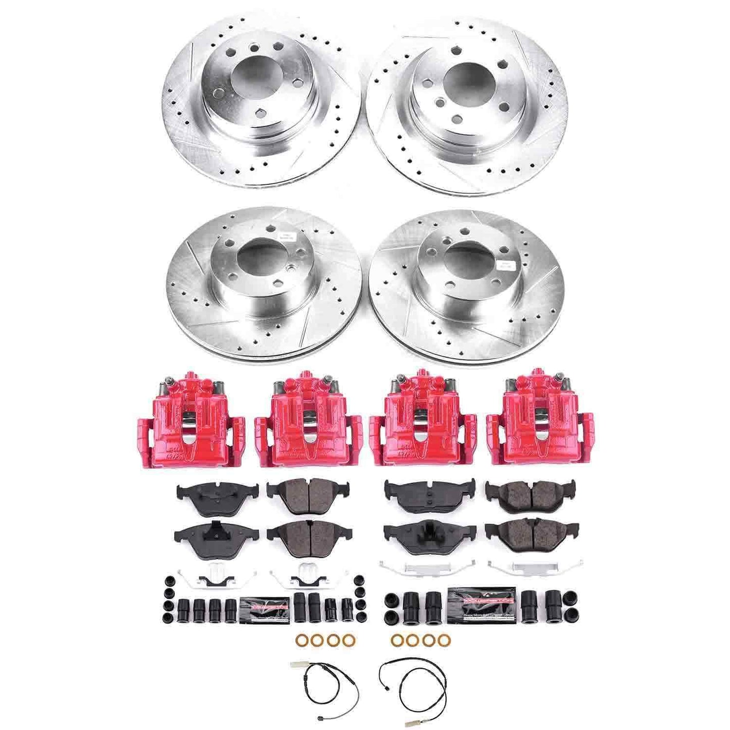 PowerStop Power Stop 11-13 BMW 328i Z23 Evolution Kit w/ Calipers - Front and Rear KC6072