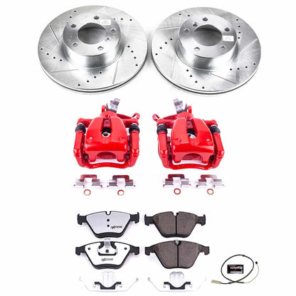 PowerStop Power Stop 11-12 BMW 328i xDrive Front Z26 Street Warrior Brake Kit w/Calipers KC6073-26