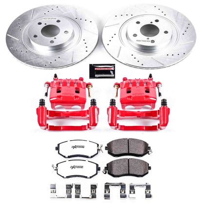 PowerStop Power Stop 16-17 Subaru Crosstrek Front Z26 Street Warrior Brake Kit w/Calipers KC6082-26