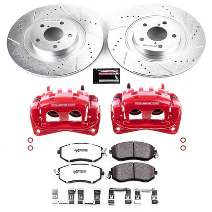 PowerStop Power Stop 13-16 Scion FR-S Front Z26 Street Warrior Brake Kit w/Calipers KC6082A-26