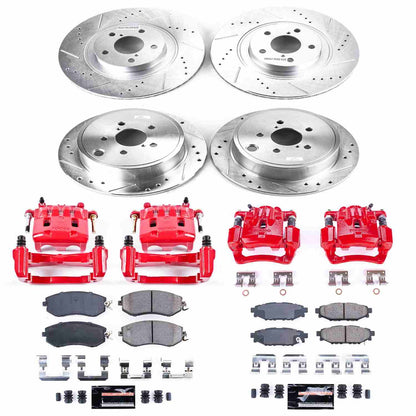 PowerStop Power Stop 13-14 Subaru Legacy Z23 Evolution Kit w/ Calipers - Front and Rear KC6083A