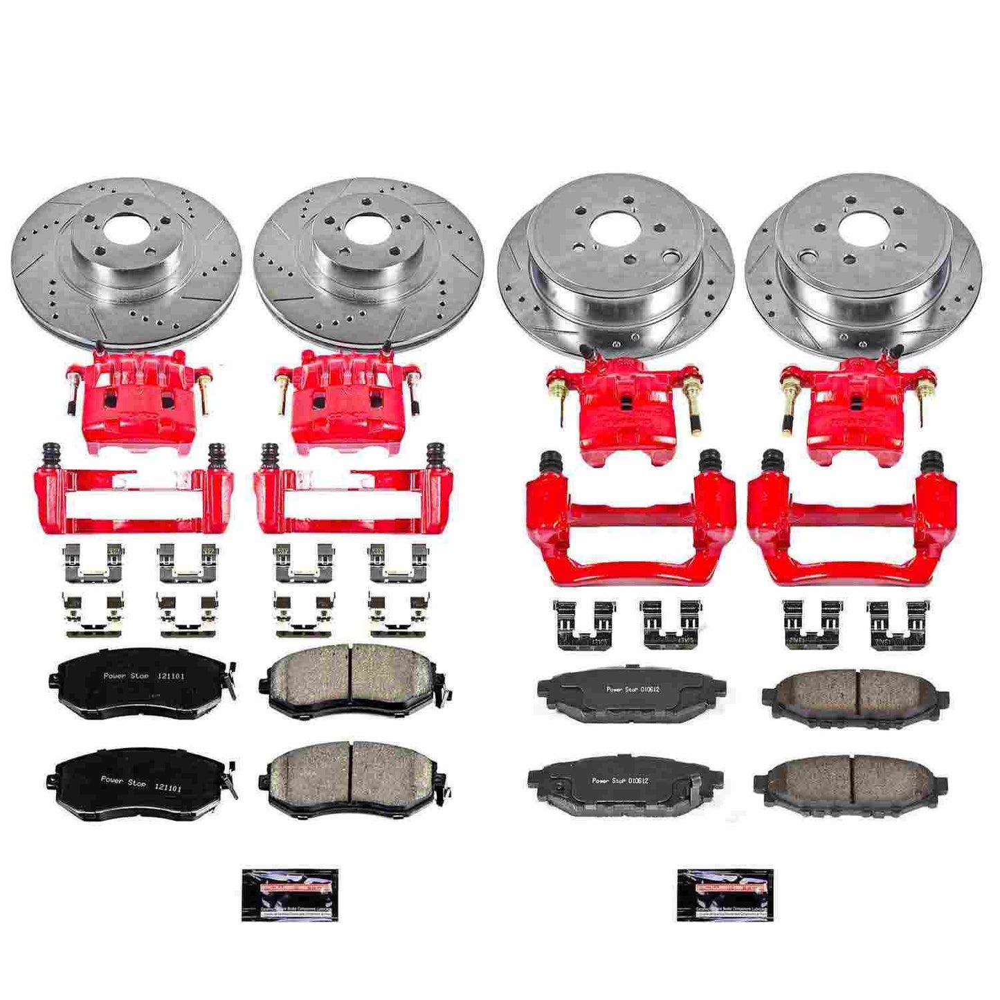 PowerStop Power Stop 10-13 Subaru Forester Z23 Evolution Kit w/ Calipers - Front and Rear KC6083