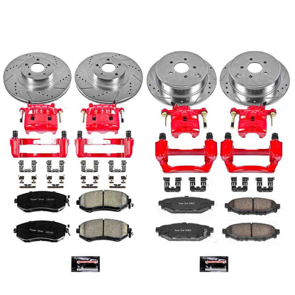 PowerStop Power Stop 10-13 Subaru Forester Z23 Evolution Kit w/ Calipers - Front and Rear KC6083