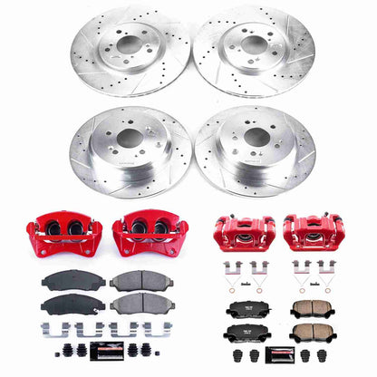 PowerStop Power Stop 12-15 Honda Pilot Z23 Evolution Kit w/ Calipers - Front and Rear KC6084