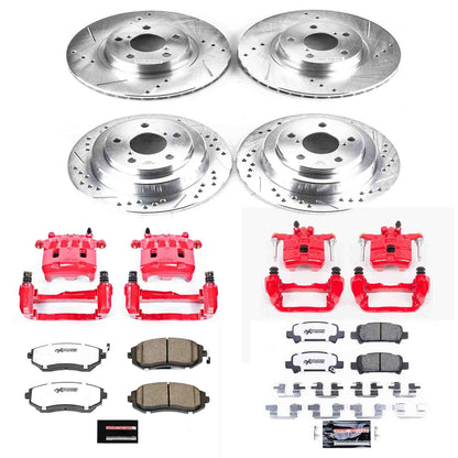 PowerStop Power Stop 02-03 Subaru Impreza Z26 Street Kit w/ Calipers - Front and Rear KC6109-26