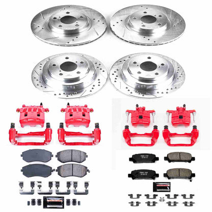 PowerStop Power Stop 02-03 Subaru Impreza Z23 Evolution Kit w/ Calipers - Front and Rear KC6109