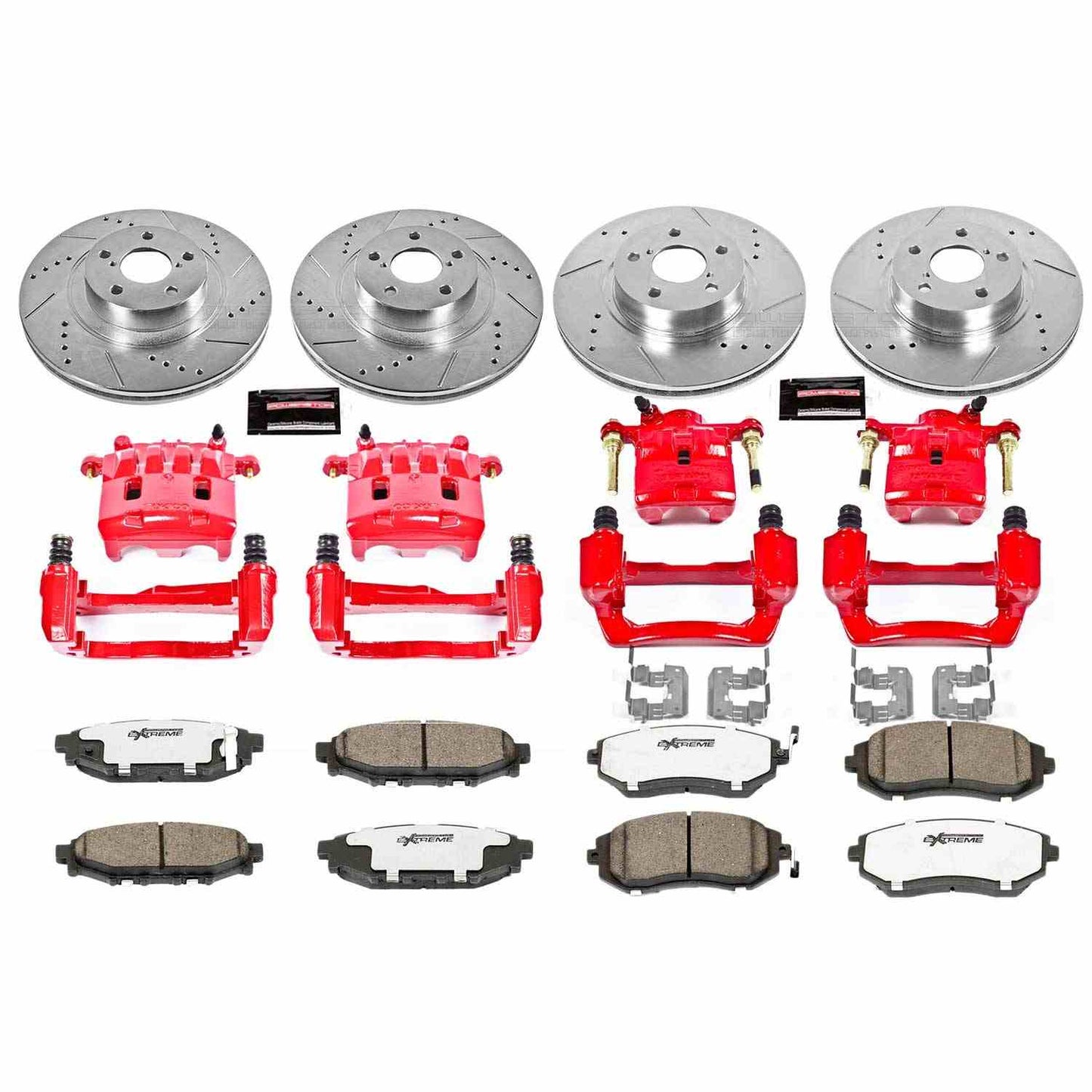 PowerStop Power Stop 08-10 Subaru Impreza Z26 Street Kit w/ Calipers - Front and Rear KC6110-26