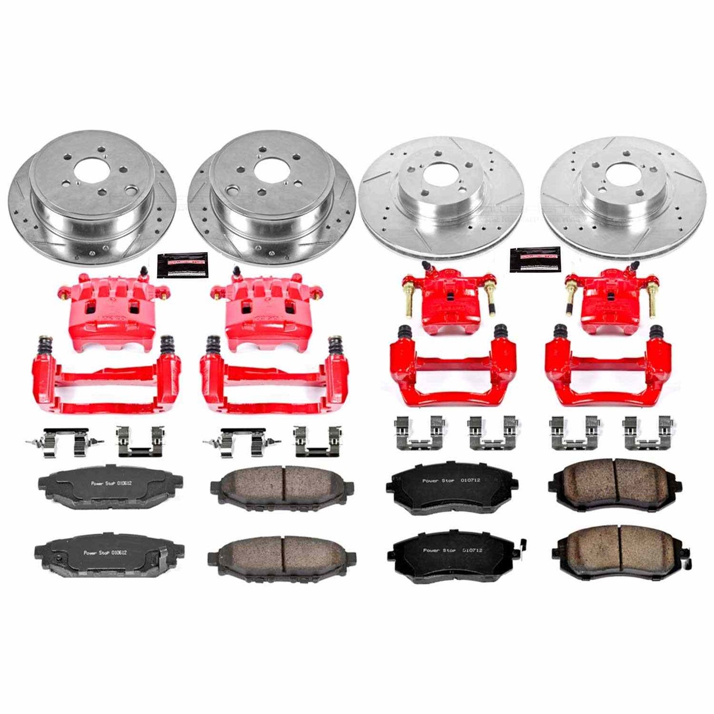 PowerStop Power Stop 08-10 Subaru Impreza Z23 Evolution Kit w/ Calipers - Front and Rear KC6110