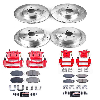 PowerStop Power Stop 2011 Subaru Impreza Z23 Evolution Kit w/ Calipers - Front and Rear KC6112