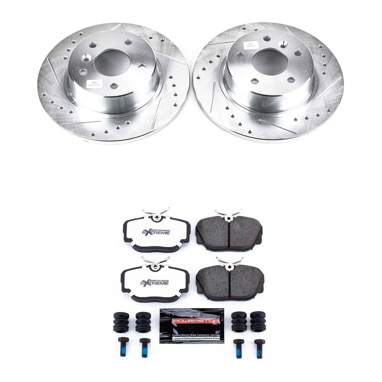 PowerStop Power Stop 99-04 Land Rover Discovery Rear Z26 Street Warrior Brake Kit w/Calipers KC6152-26