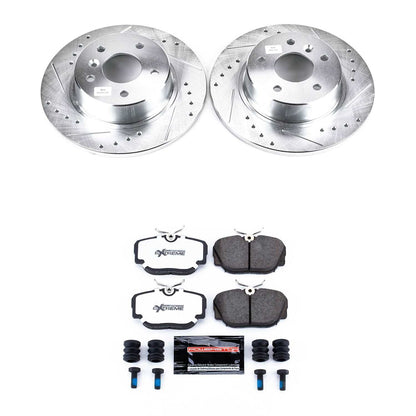 PowerStop Power Stop 99-04 Land Rover Discovery Rear Z26 Street Warrior Brake Kit w/Calipers KC6152-26