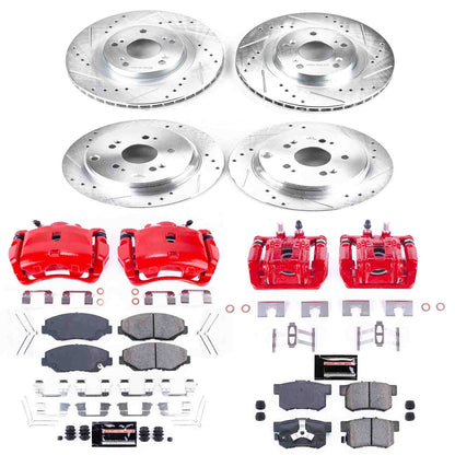 PowerStop Power Stop 05-06 Honda CR-V Z23 Evolution Kit w/ Calipers - Front and Rear KC6173
