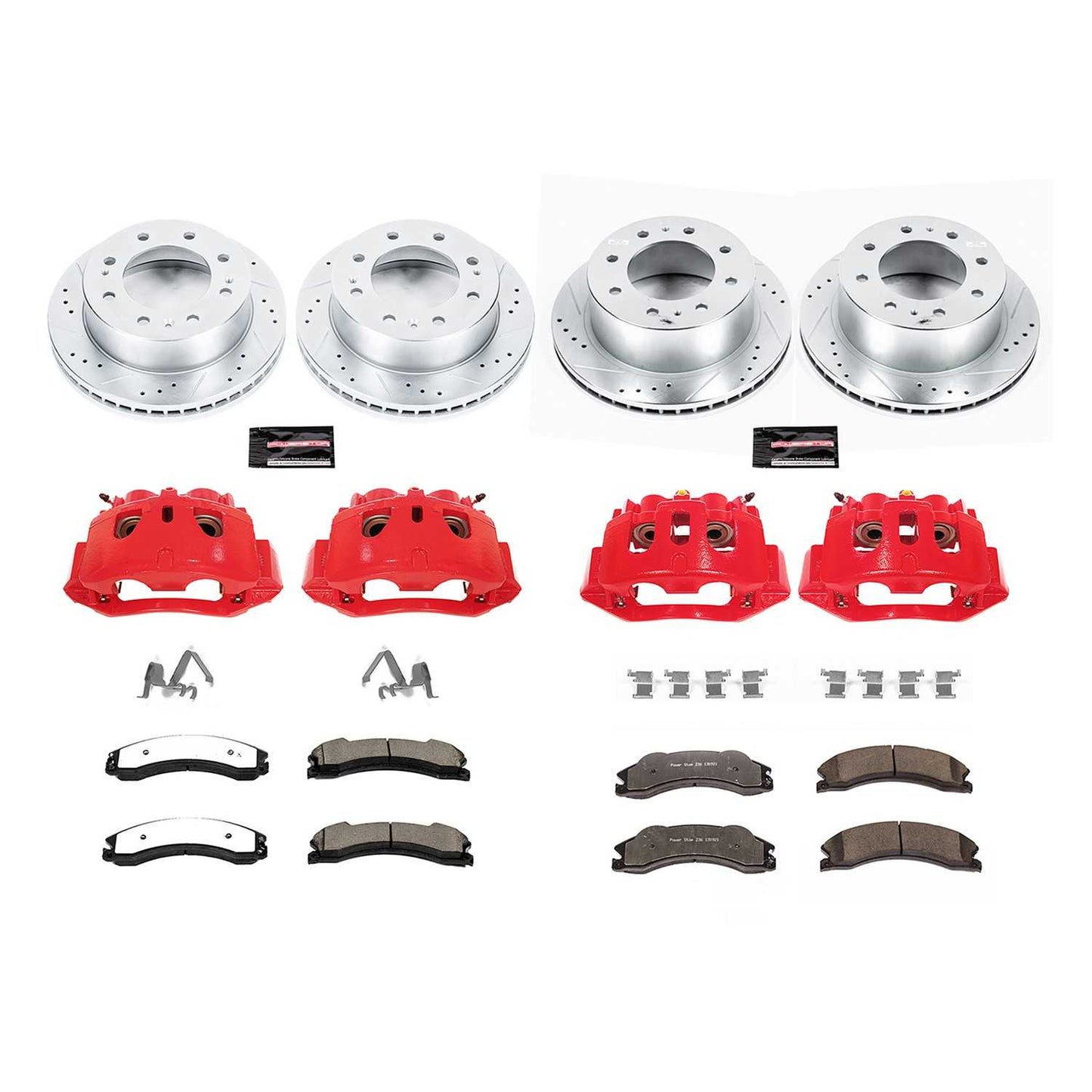 PowerStop Power Stop 12-14 Chevrolet Silverado 2500 HD Z36 Truck and Tow Kit w/ Calipers - Front and Rear KC6259-36