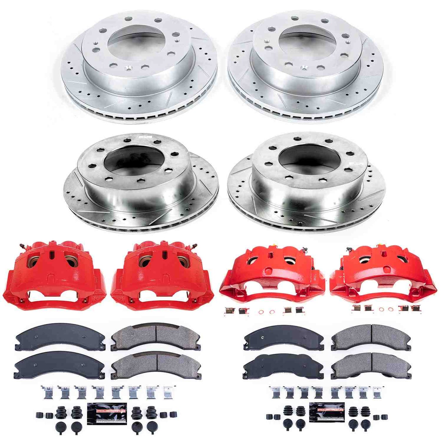 PowerStop Power Stop 12-19 Chevrolet Silverado 3500 HD Z23 Evolution Kit w/ Calipers - Front and Rear KC6260