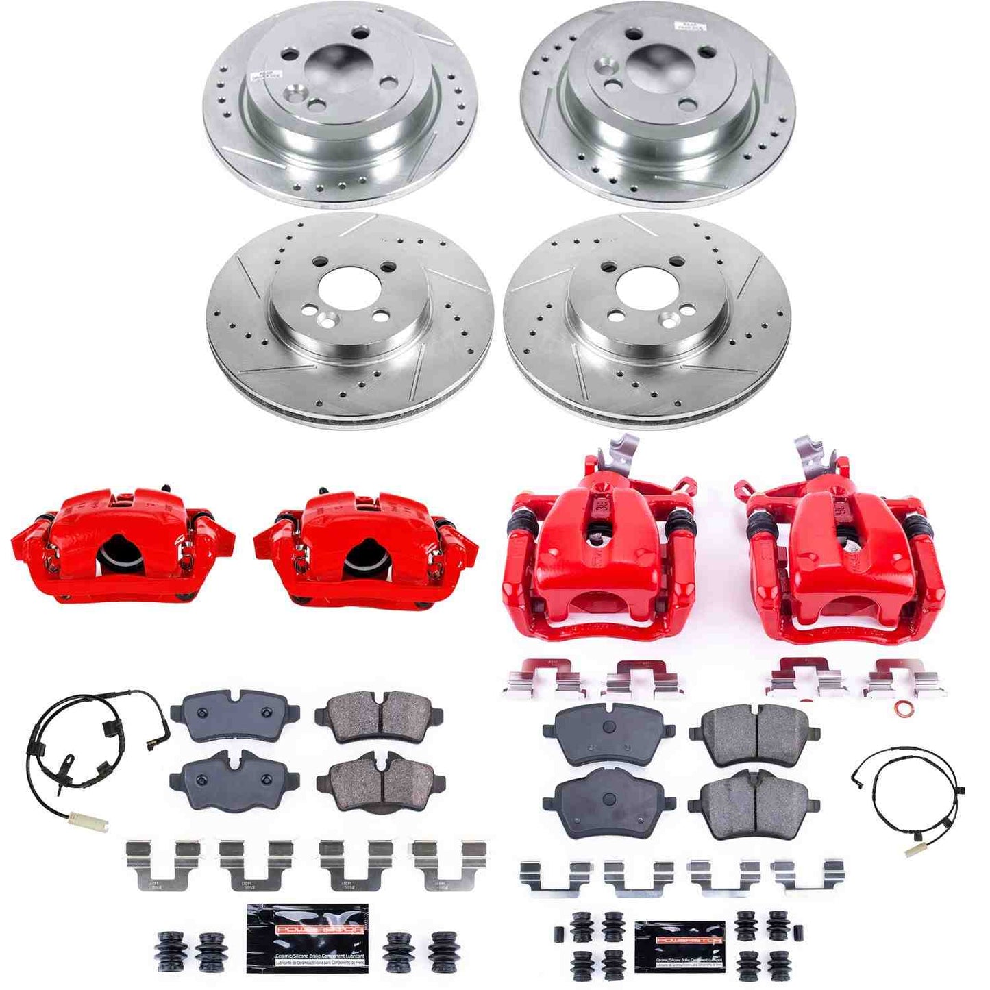 PowerStop Power Stop 07-10 Mini Cooper Z23 Evolution Kit w/ Calipers - Front and Rear KC6301