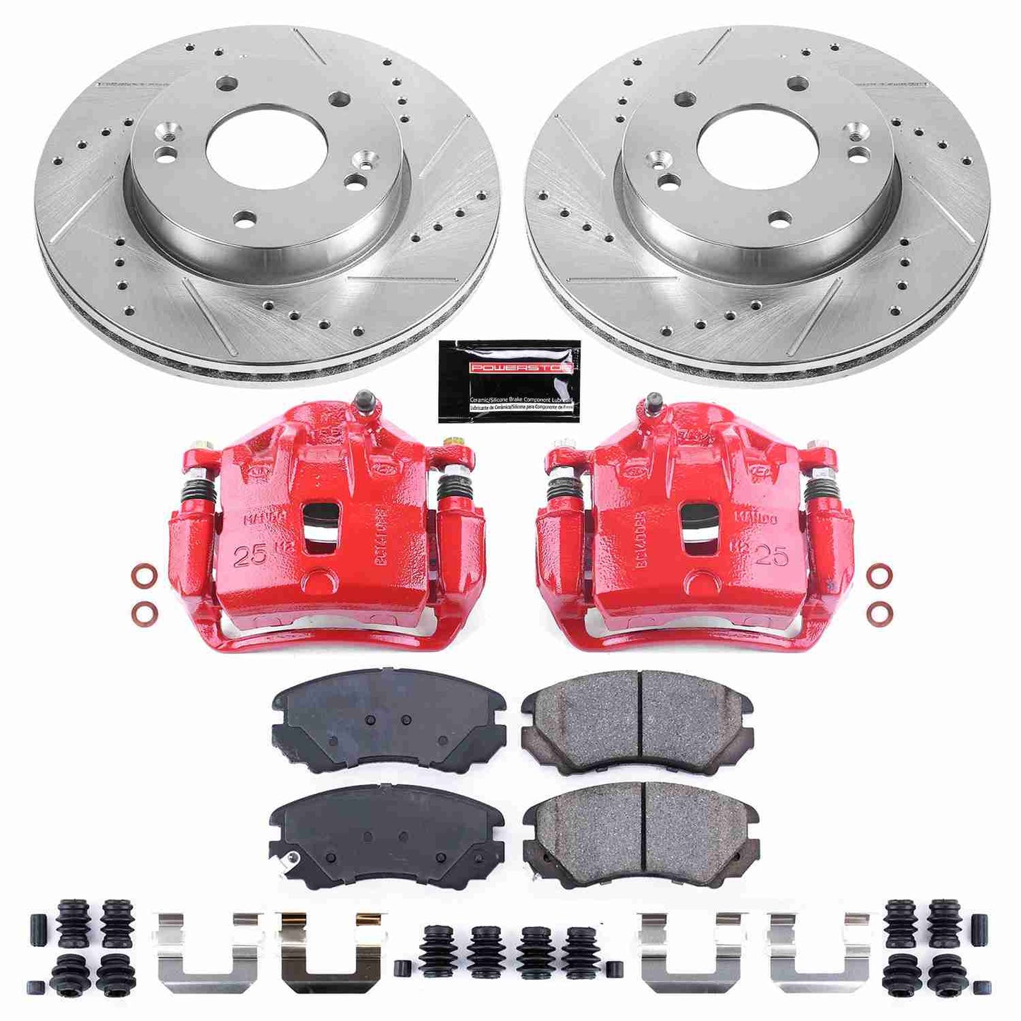 PowerStop Power Stop 10-11 Kia Soul Z23 Evolution Kit w/ Calipers - Front KC6309