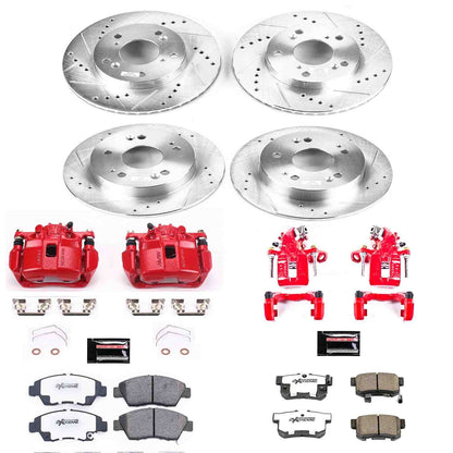 PowerStop Power Stop 13-15 Acura ILX Z26 Street Kit w/ Calipers - Front and Rear KC6318-26