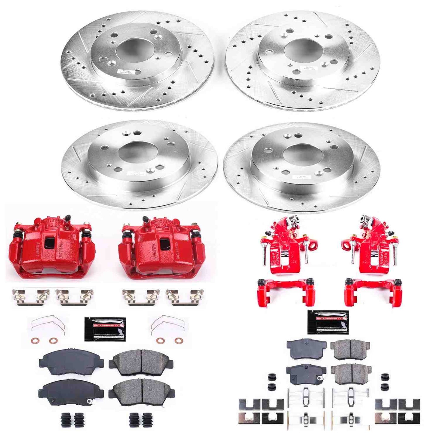 PowerStop Power Stop 13-15 Acura ILX Z23 Evolution Kit w/ Calipers - Front and Rear KC6318