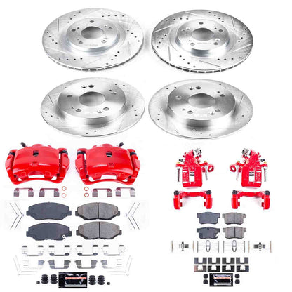 PowerStop Power Stop 12-15 Honda Civic Z23 Evolution Kit w/ Calipers - Front and Rear KC6327
