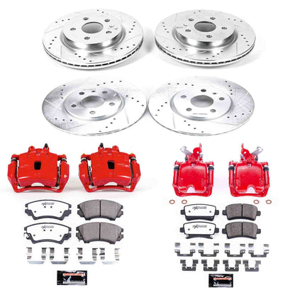 PowerStop Power Stop 2011 Saab 9-5 Z26 Street Kit w/ Calipers - Front and Rear KC6330-26