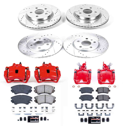 PowerStop Power Stop 2011 Saab 9-5 Z23 Evolution Kit w/ Calipers - Front and Rear KC6330