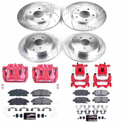 PowerStop Power Stop 11-17 Nissan Quest Z23 Evolution Kit w/ Calipers - Front and Rear KC6361