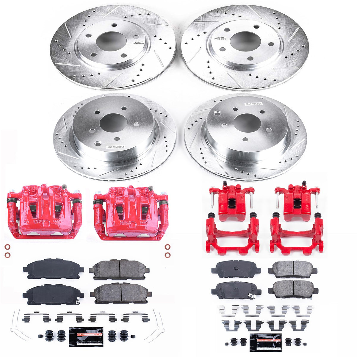 PowerStop Power Stop 11-17 Nissan Quest Z23 Evolution Kit w/ Calipers - Front and Rear KC6361