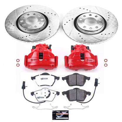 PowerStop Power Stop 98-99 Audi A6 Front Z26 Street Warrior Brake Kit w/Calipers KC636-26