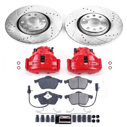 PowerStop Power Stop 98-99 Audi A6 Z23 Evolution Kit w/ Calipers - Front KC636