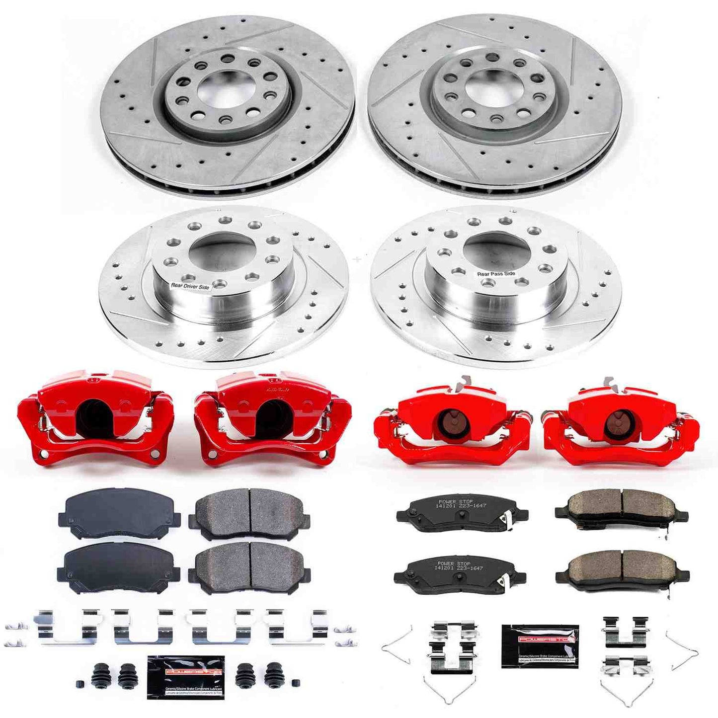 PowerStop Power Stop 13-16 Dodge Dart Z23 Evolution Kit w/ Calipers - Front and Rear KC6373
